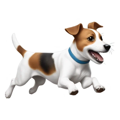 Jack Russell dog running sticker