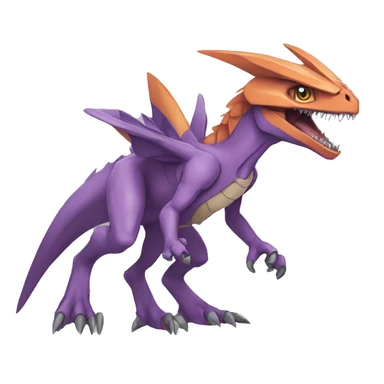  Cool Edgy Digimon-Fakemon-Raptor-Genesect-Reptile full body sticker