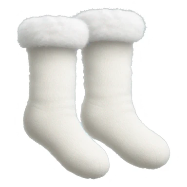 pair of white fluffy socks sticker