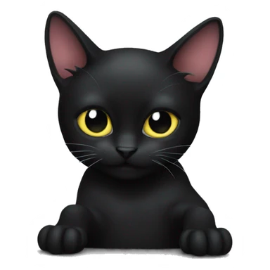 a black cat with primus in the paws sticker