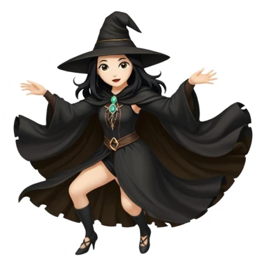 A witch dancer sticker
