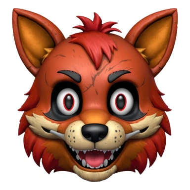 The head of Foxy of five nights at Freddy sticker