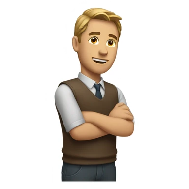 the man stretches his right arm straight up in front of him sticker