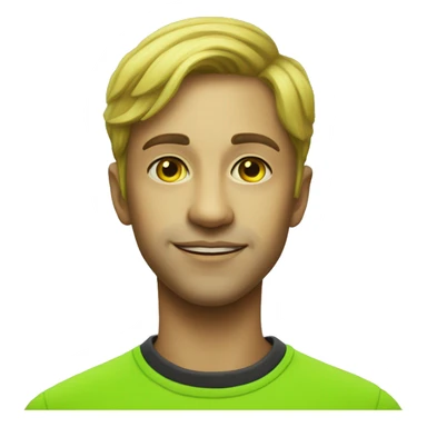 Neon yellow green heart sticker