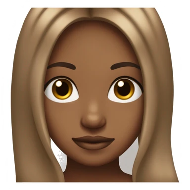 tan girl with long lashes and long brown straight hair sticker