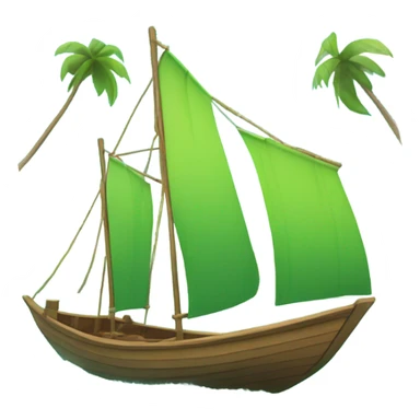 Island hopping on a small boat that has outriggers sticker