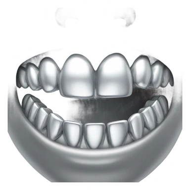 silver grillz sticker