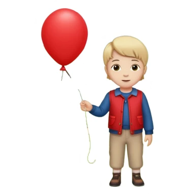 Child + balloon, Park Visitor, with park background, cicrle style frame. sticker