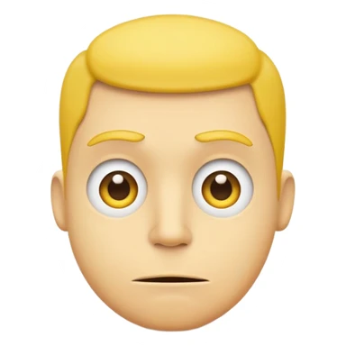 basic yellow guy with a srtiaght mouth and judgingly looking to the side sticker