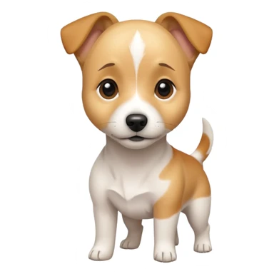 Mini jack russel terrier fully blonde dog  sticker