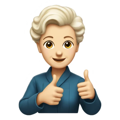 marie curie thumbs up sticker