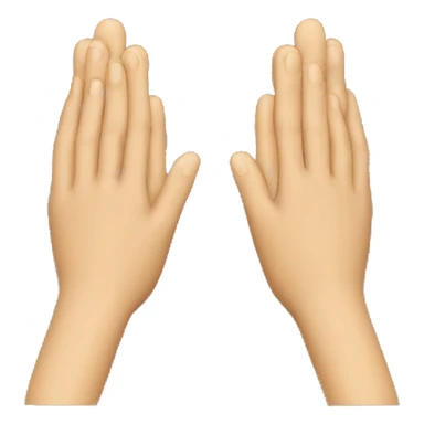 An emoji where both the legs are joined like how both hands are joined in the praying emoji sticker