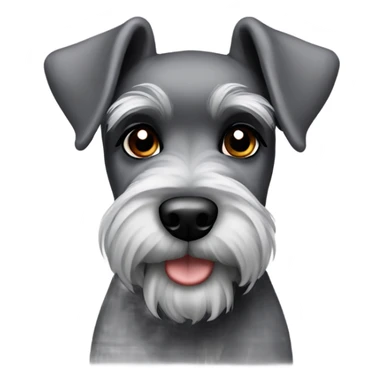 Grey and black mini schnauzer  sticker