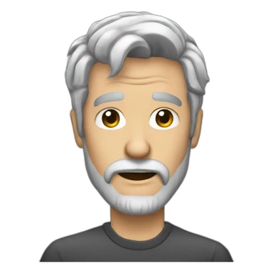 grey haired short beared headbanger sticker