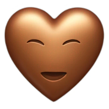 bronze heart sticker