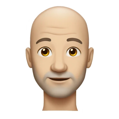 White bald man without a beard wearing tattoos  sticker