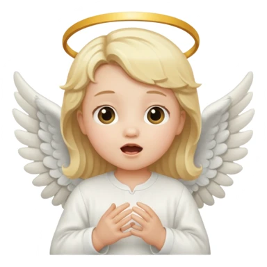 singing angel baby sticker