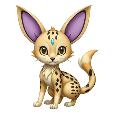 Big-eared Batty Meloetta-Serval-Cresselia-Palkia-Stitch-Fakémon-creature-hybrid sticker
