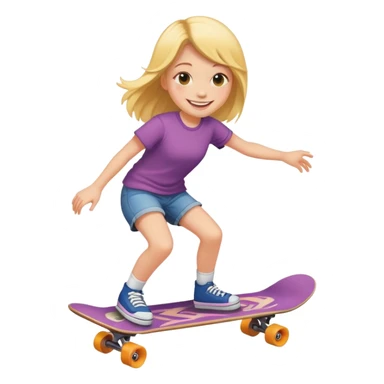 Girl on skateboard  sticker
