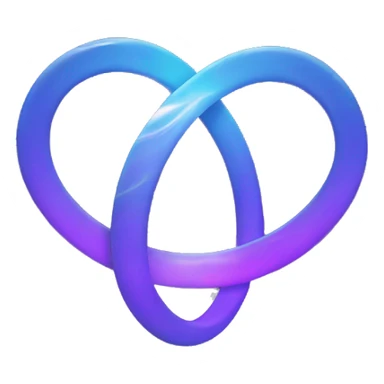 heart shape saturn with ring in blue and purple sticker