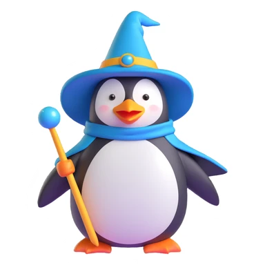 Penguin Wizard sticker