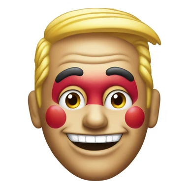 Trump in clown makeup  sticker