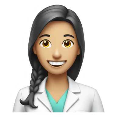 happy woman dentist sticker