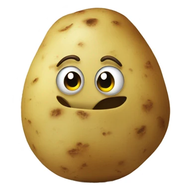 a potato wearing a tshirt  sticker