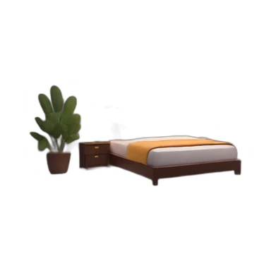 bedroom with strip leds sticker