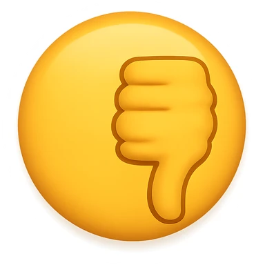 yellow emoji for thumbs down reaction sticker