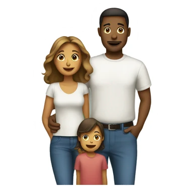 Dad and mom and child  sticker