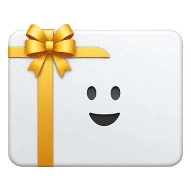 white gift card sticker