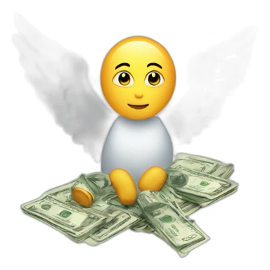 money with wings sticker