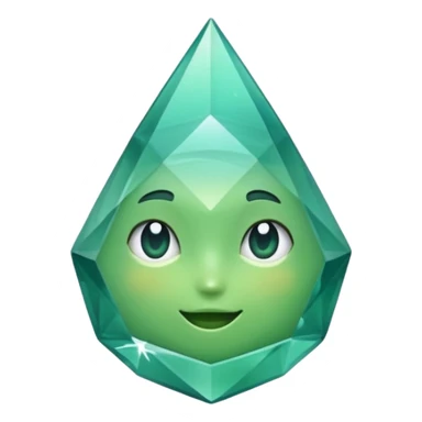 Diamante verde água sticker
