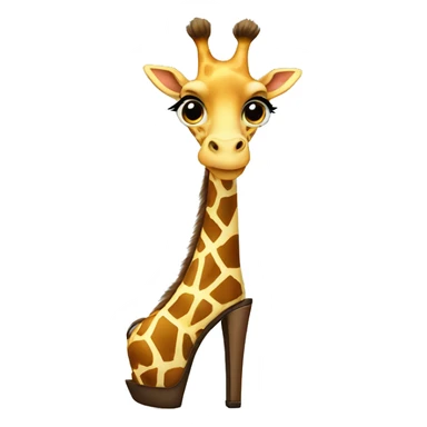 Giraffe in high heels sticker