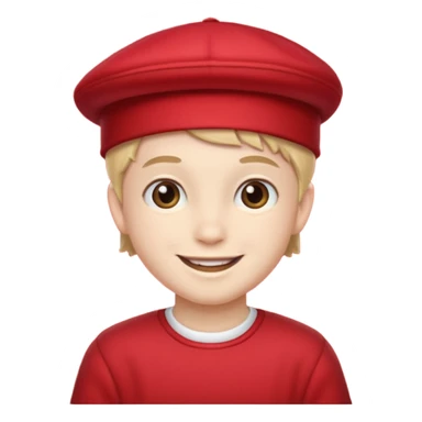 red hat and red dress boy sticker