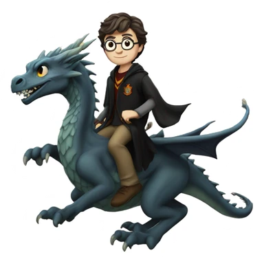 Harry potter on a dragon sticker