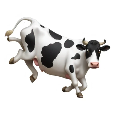 Cow jumps over moon sticker