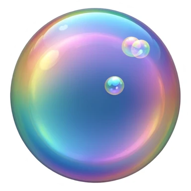 transparent soap bubble sticker