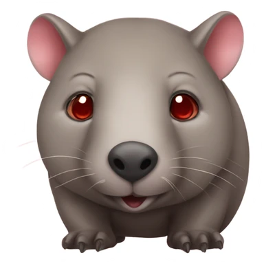 Wombat with love heart eyes sticker