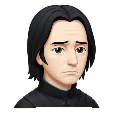 upset Snape side profile with tear and black hair sticker