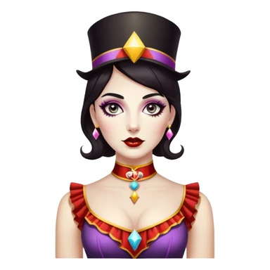 Vintage circus female psychic sticker