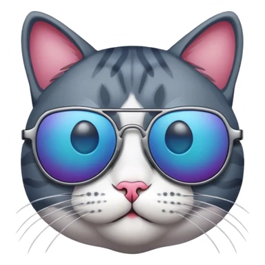 Cat with sunglasses sticker