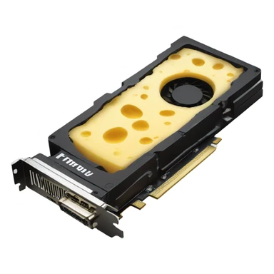 graphics card made of cheese sticker