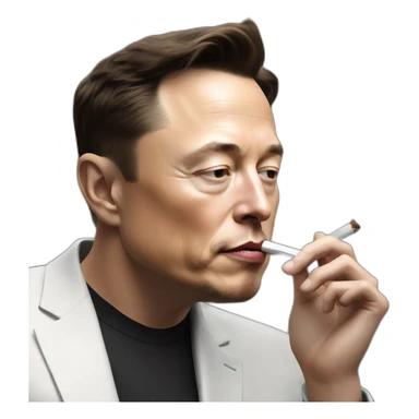 Elon Musk Smoking sticker