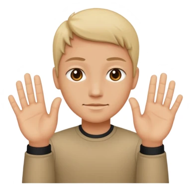 Putting the 🤷 with the six on the right and seven on the left on the two hands sticker