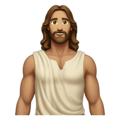 jesus shirtless sticker
