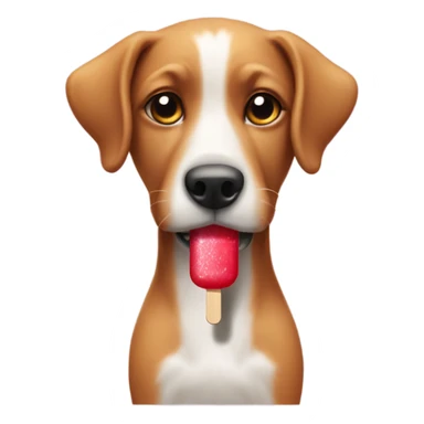 Dog with popsicle  sticker