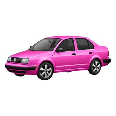 Pink Volkswagen Jetta  sticker