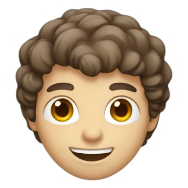 Happy scientist with brown hair and eyes sticker